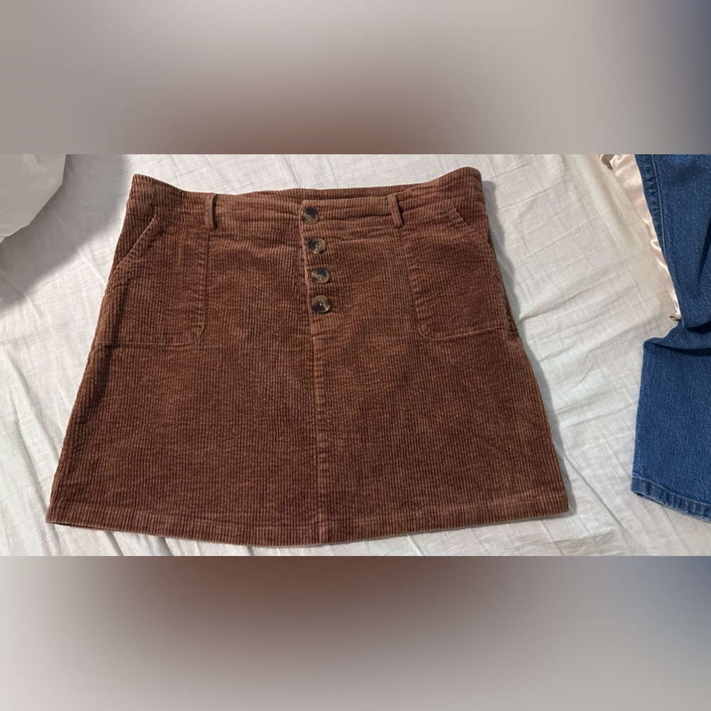 Corduroy Burnt Orange Skirt